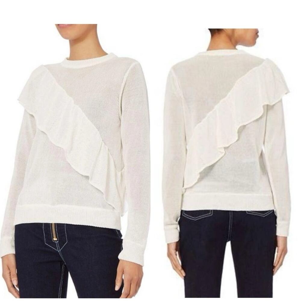 IRO Raja Ecru Ruffle Sweater